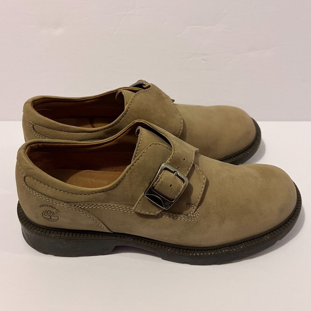 Timberland Women’s Shoes Tan Leather Smart Comfort System Buckle Size 7.5